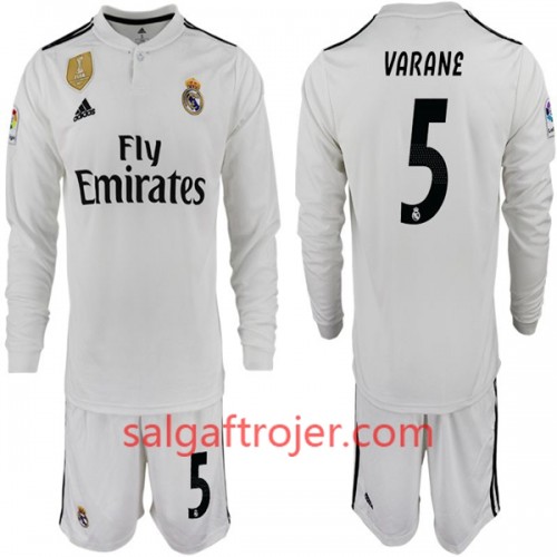 Real Madrid Fodboldtrøjer VARANE 5 Børn Hjemmebanesæt 2018/19 Langærmet Real Madrid Fodboldtrøjer VARANE 5 Børn Hjemmebanesæt 2018/19 Langærmet